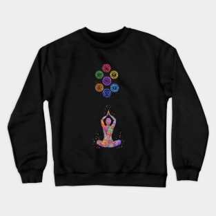 Yoga lady pose Crewneck Sweatshirt